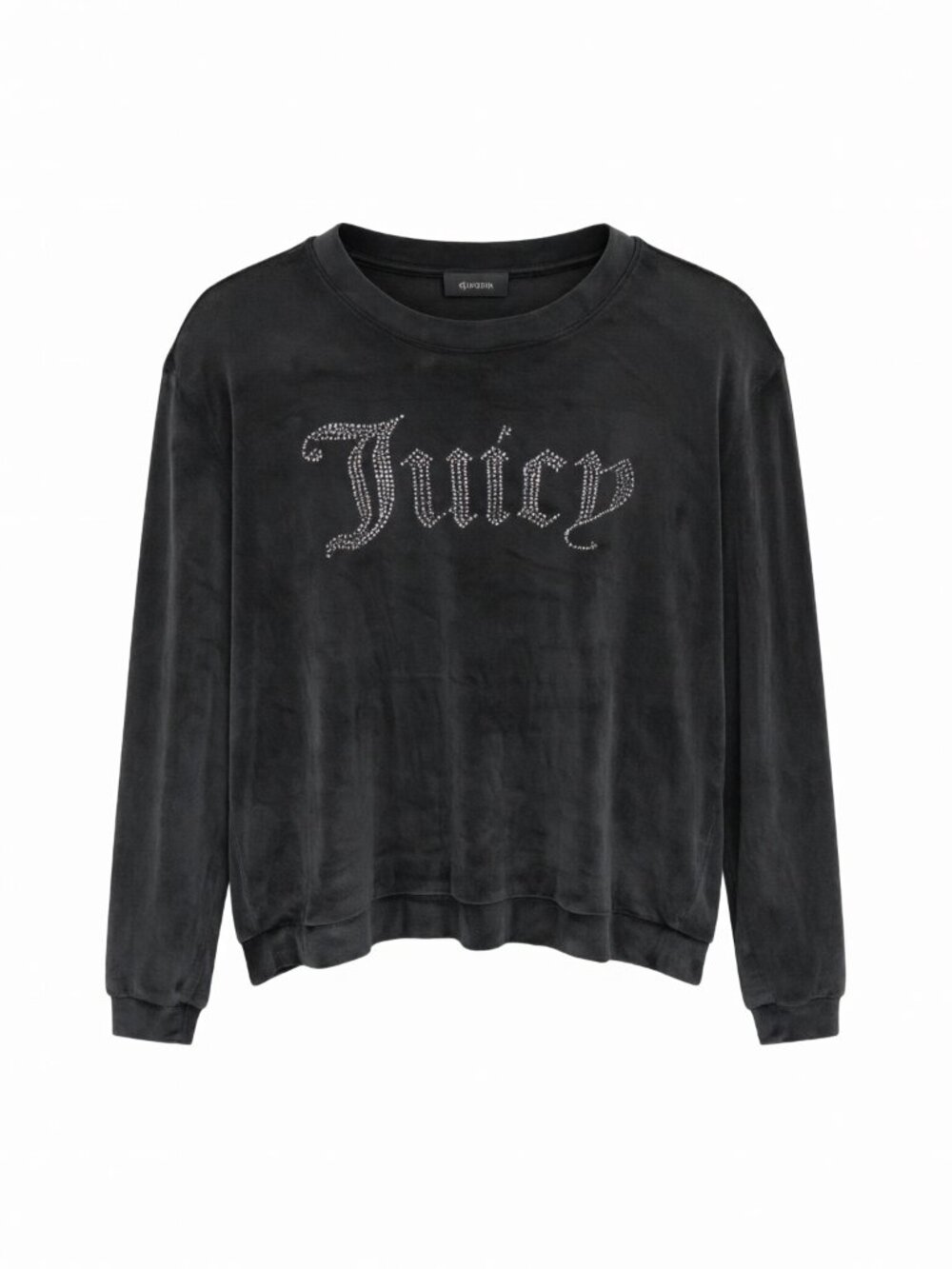 Juicy Couture Women's Velour Long Sleeve Top XL Black